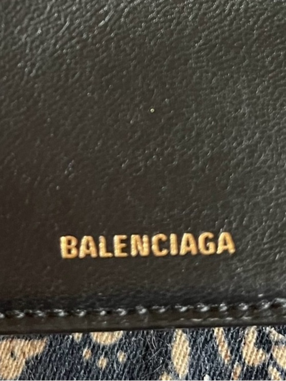 BALENCIAGA Hourglass Mini Wallet in Black Shiny Box Calfskin Leather w/ COA - Picture 13 of 16